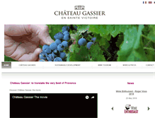 Tablet Screenshot of chateau-gassier.com
